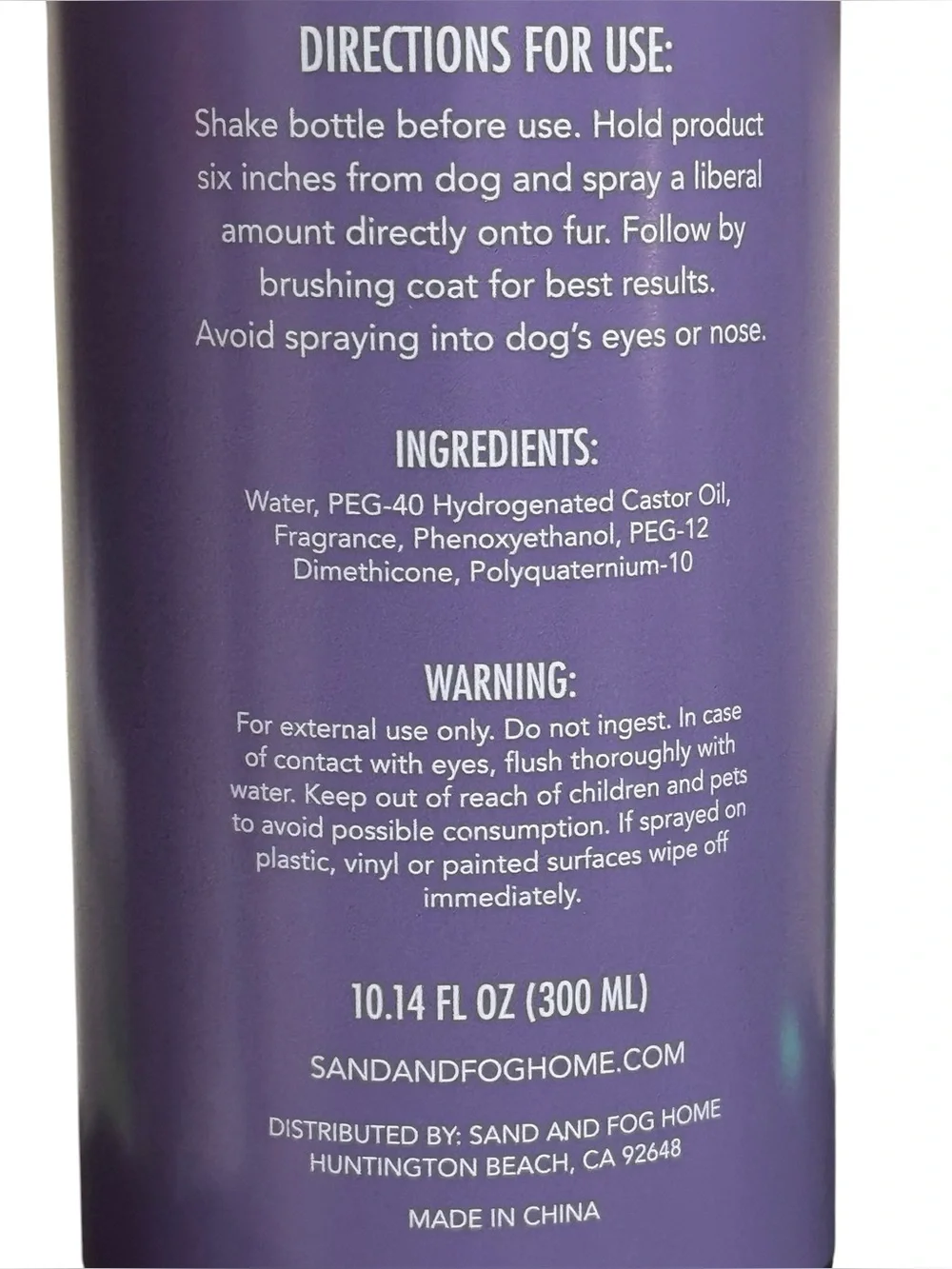 SAND+PAWS Coconut & Lavender Deodorizing Dog Spray NEW